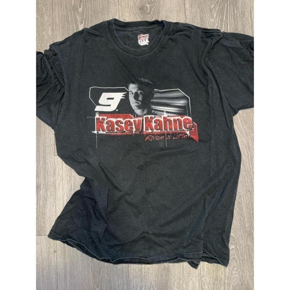 Chase Authentics Kasey Kahne NASCAR Racing T-Shirt Streetwear Y2K Black Dodge 9‎